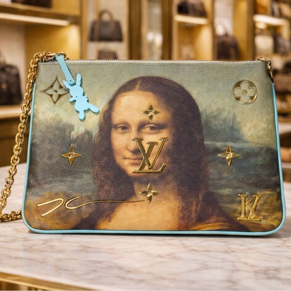 Louis Vuitton Jeff Koons Mona Lisa Pochette Chain Wallet Da Vinci LV Limited Ed